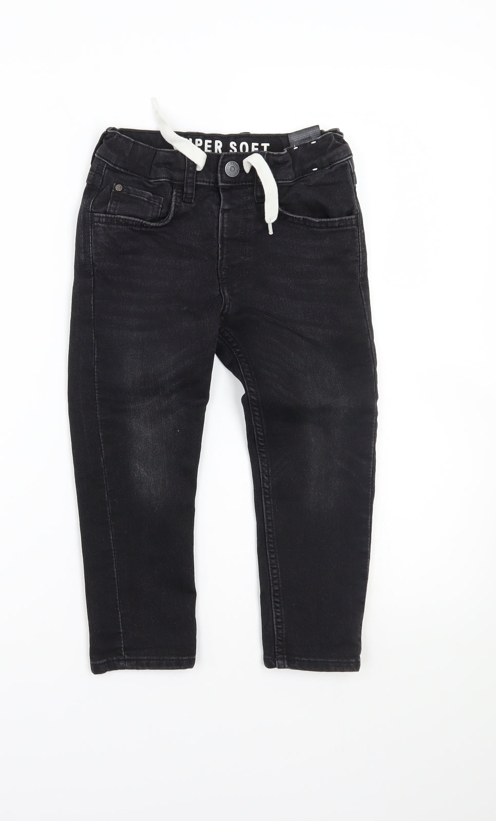&denim Boys Black   Straight Jeans Size 3-4 Years