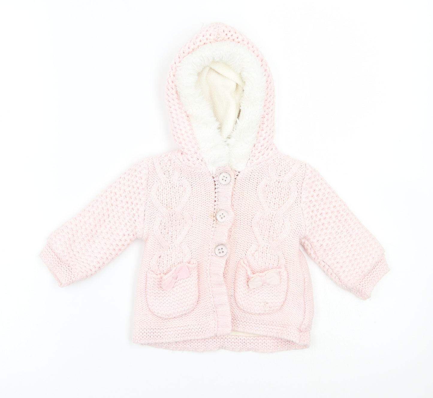 Nutmeg Girls Pink   Jacket Coatigan Size 0-3 Months