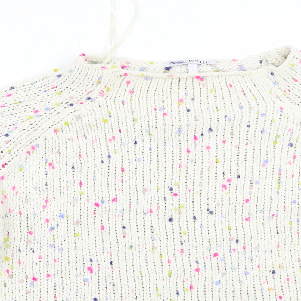 NEXT Womens White   Pullover Jumper Size L