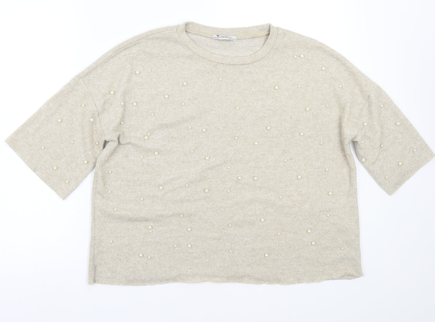Zara Womens Beige   Pullover Jumper Size S