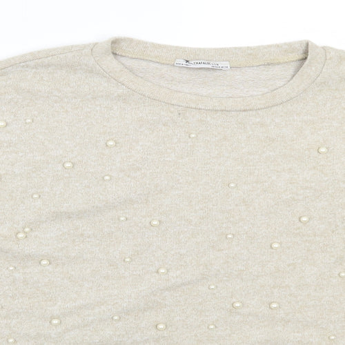 Zara Womens Beige   Pullover Jumper Size S