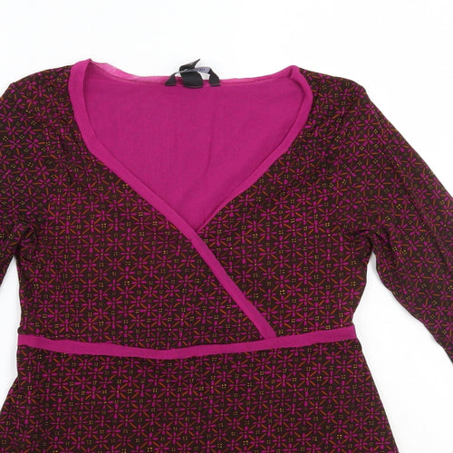 H&M Womens Brown Floral  Basic T-Shirt Size S