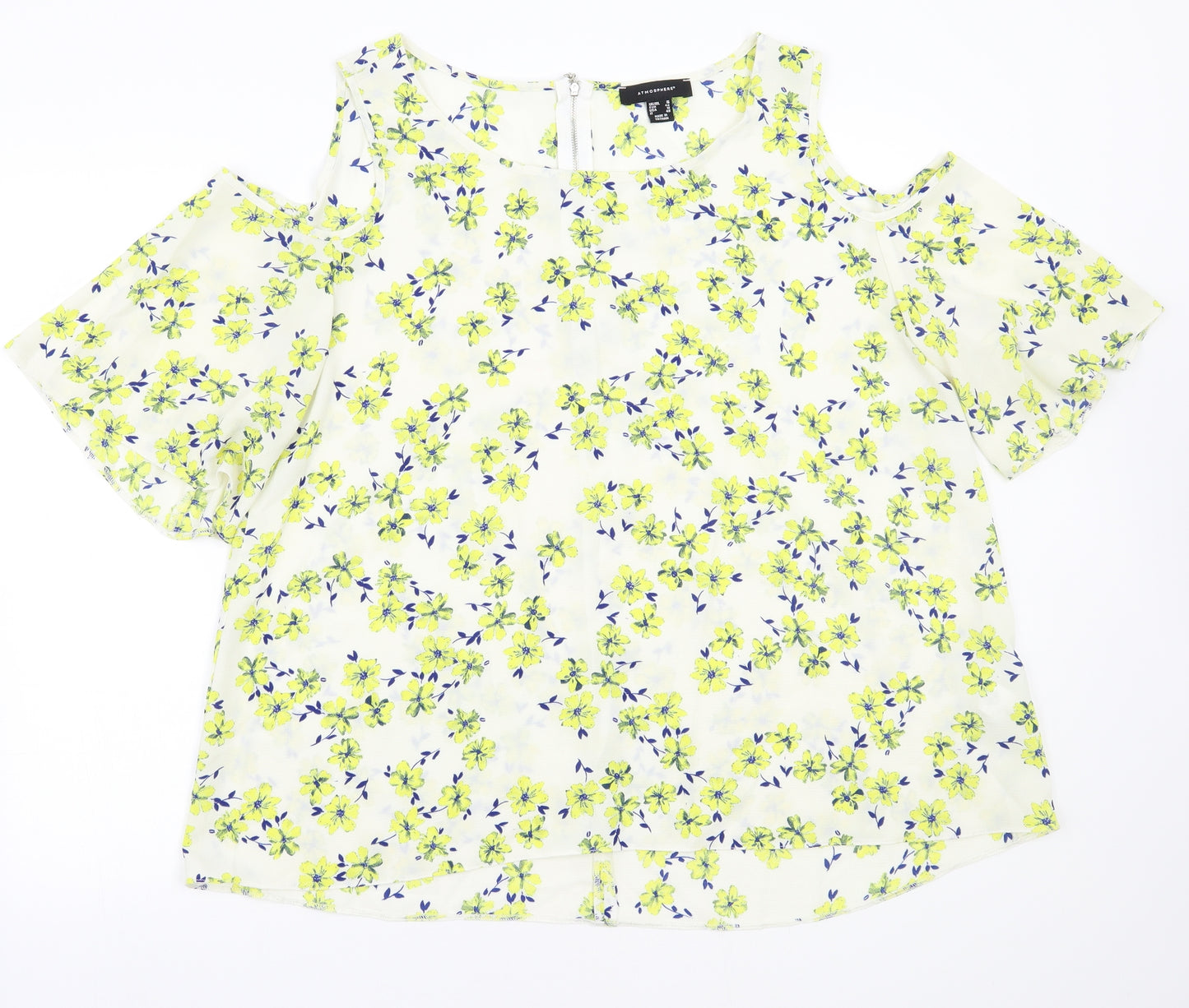 Primark Womens White Floral  Basic T-Shirt Size 16