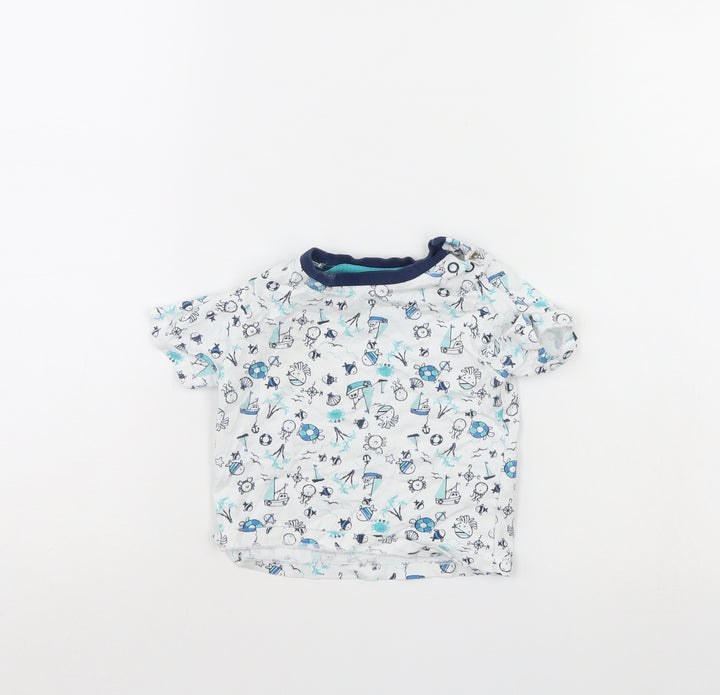 TU Baby White Basic T-Shirt Size 6-9 Months