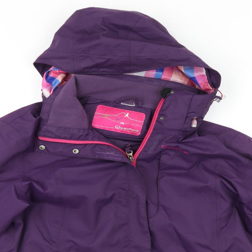Quechua Womens Purple   Rain Coat Jacket