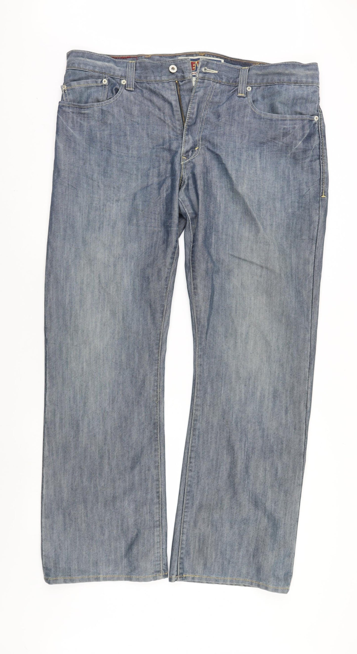 Levis Mens Blue  Denim Bootcut Jeans Size 38 L32 in