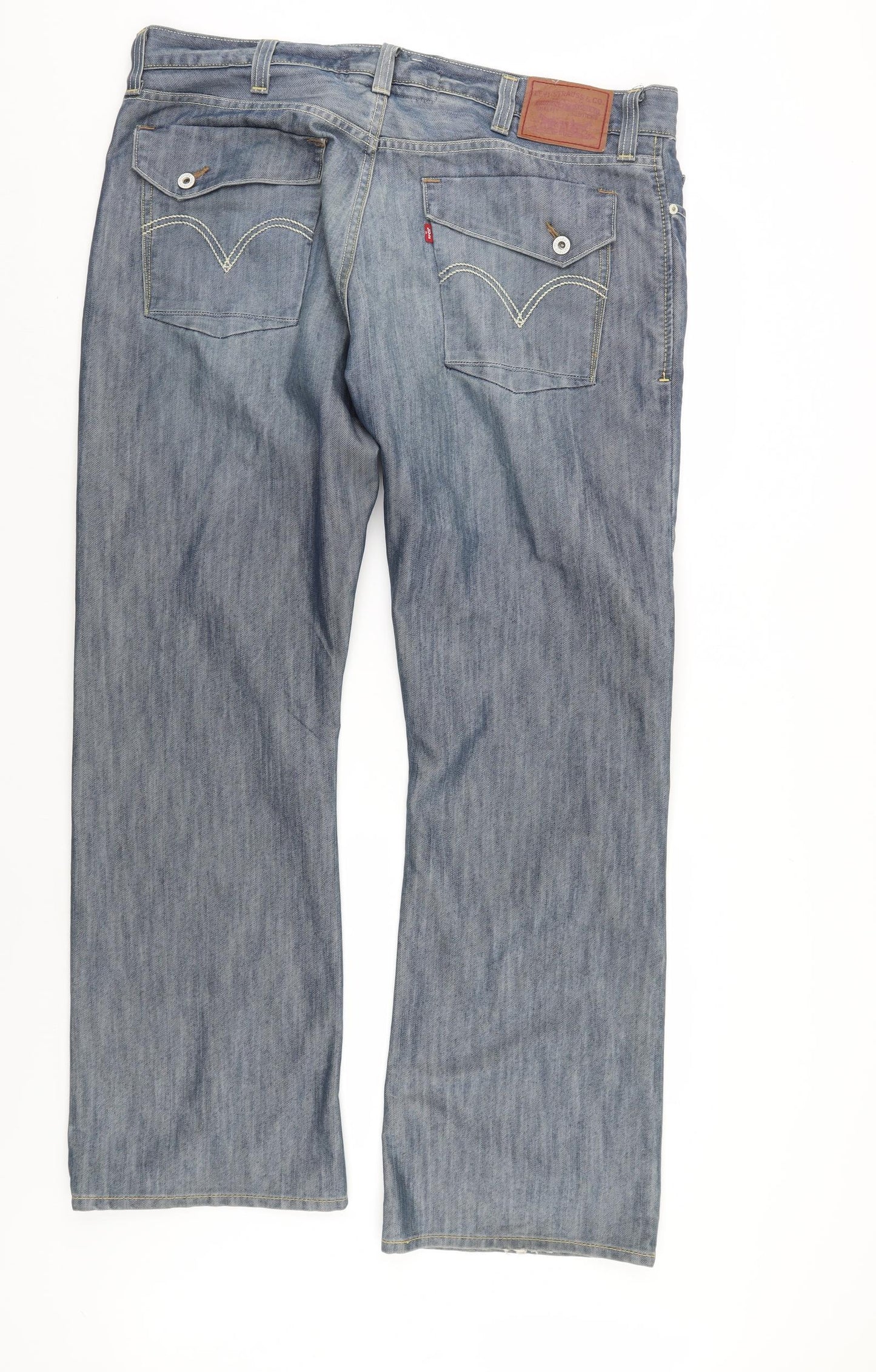 Levis Mens Blue  Denim Bootcut Jeans Size 38 L32 in