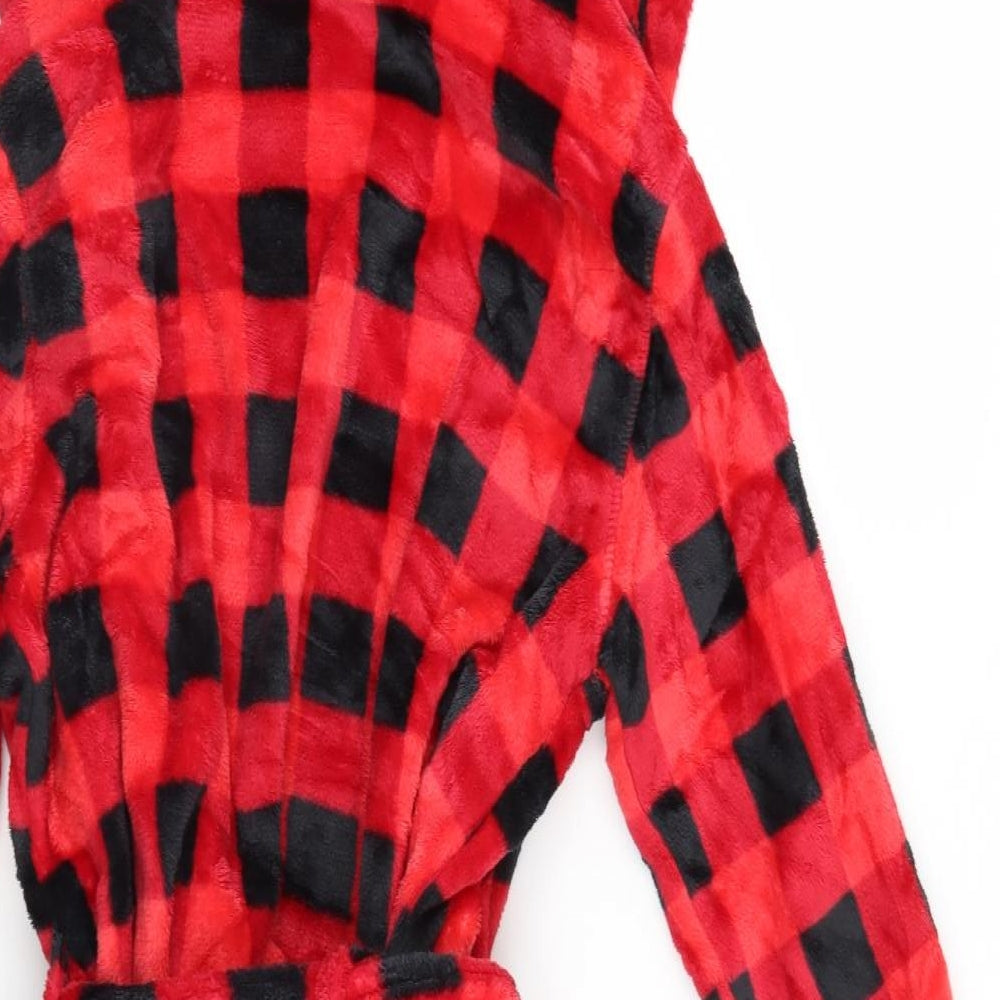 M&S Boys Red Check   Gown Size 13-14 Years  - dressing gown