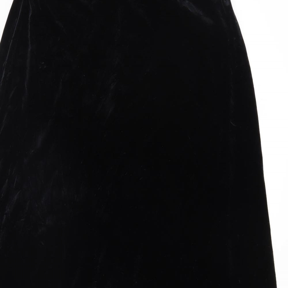 Laura Ashley Womens Black   A-Line Skirt Size XL  - Elastic Waist