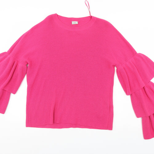 Pimkie Womens Pink   Pullover Jumper Size M