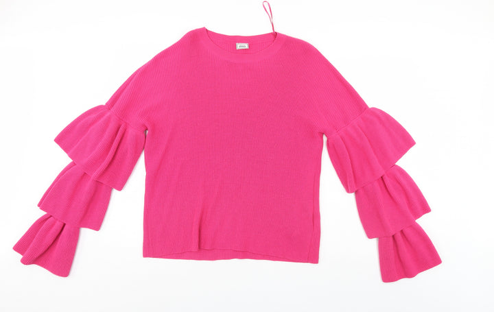 Pimkie Womens Pink   Pullover Jumper Size M