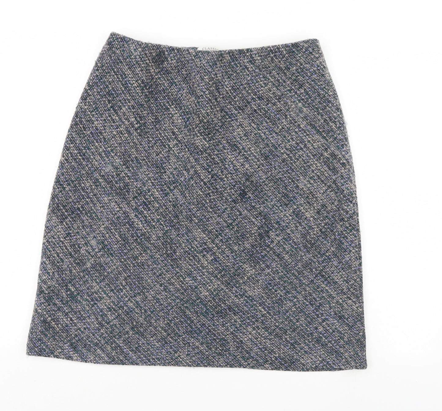 M&S Womens Multicoloured   A-Line Skirt Size 12  - Elastic Waist