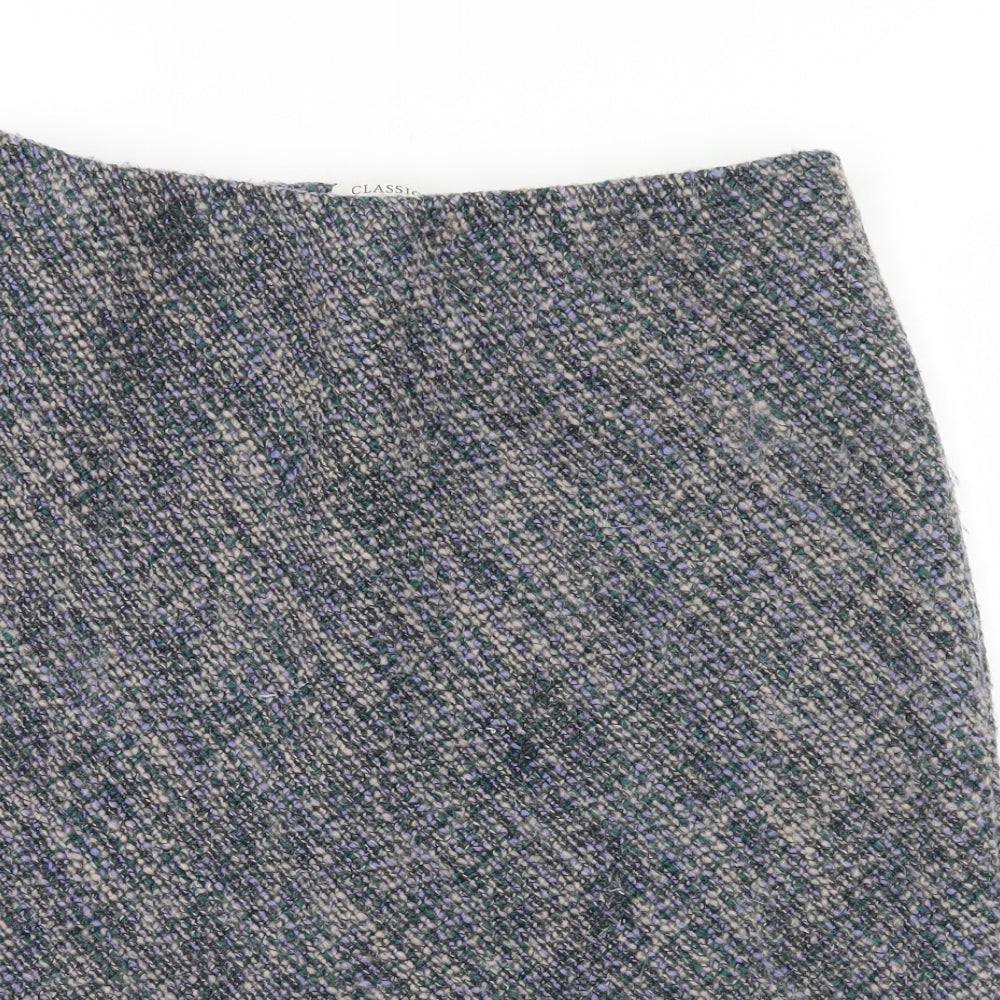 M&S Womens Multicoloured   A-Line Skirt Size 12  - Elastic Waist