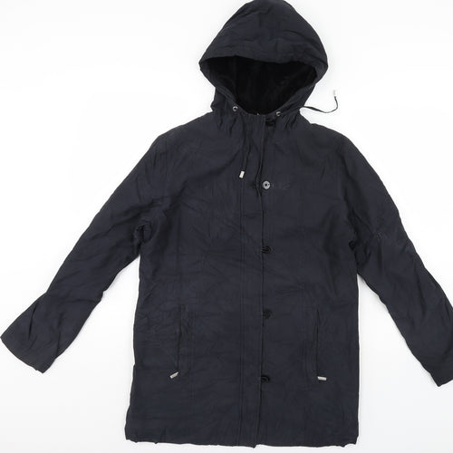 Per Una Womens Black   Anorak Coat Size S