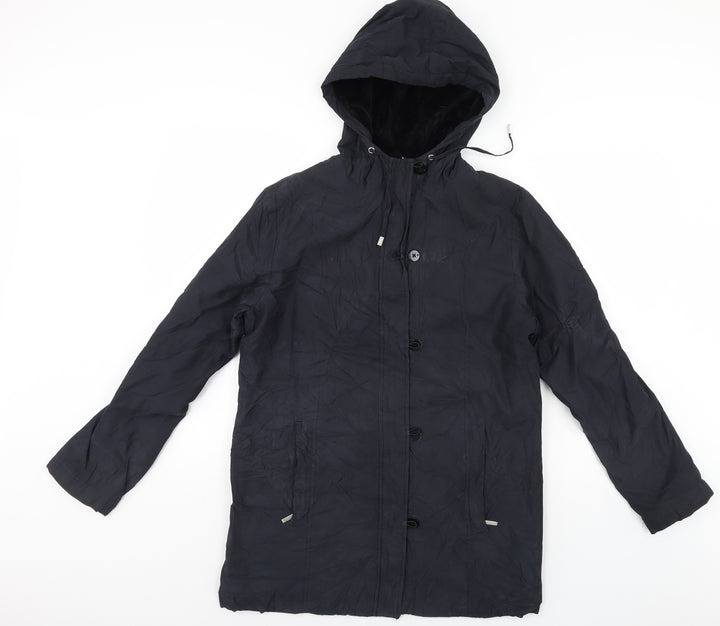 Per Una Womens Black Anorak Coat Size S