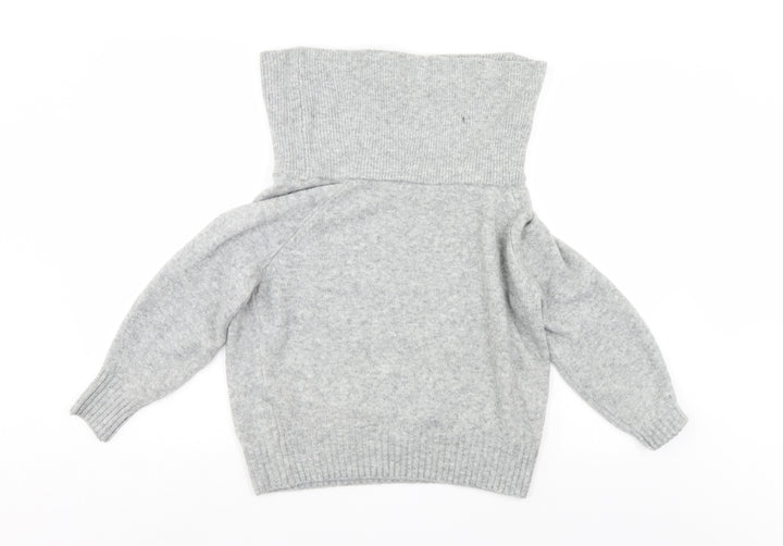 H&M Womens Grey Pullover Jumper Size XS