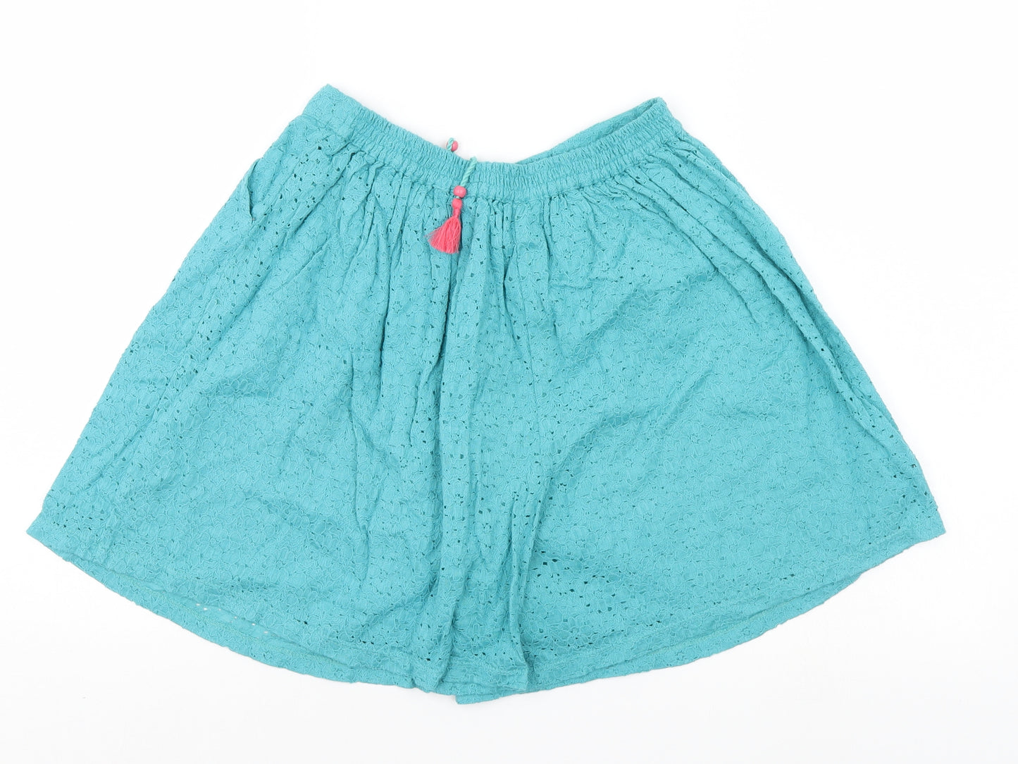 Monsoon Girls Blue Floral  Culotte Shorts Size 12-13 Years