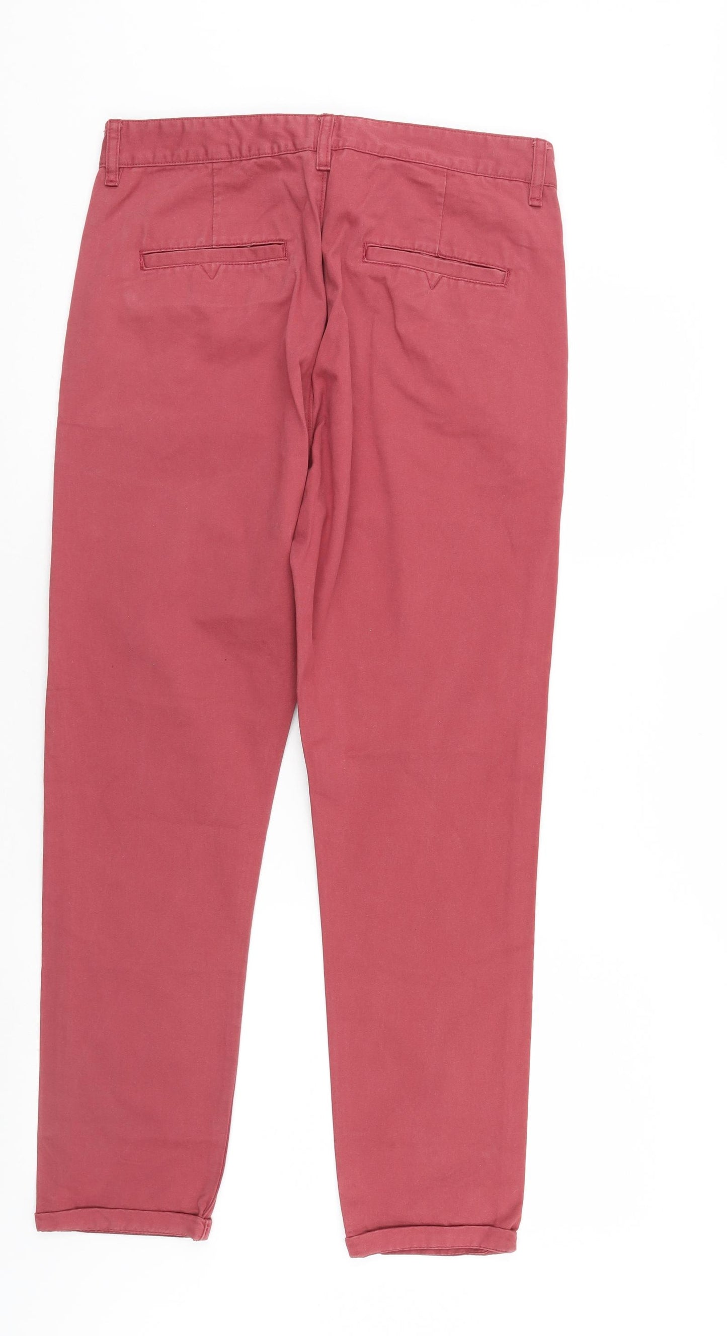 ASOS Mens Red  Denim Straight Jeans Size 30 L30 in