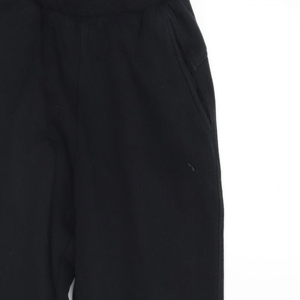 Preworn Boys Black   Sweatpants Trousers Size 10 Years