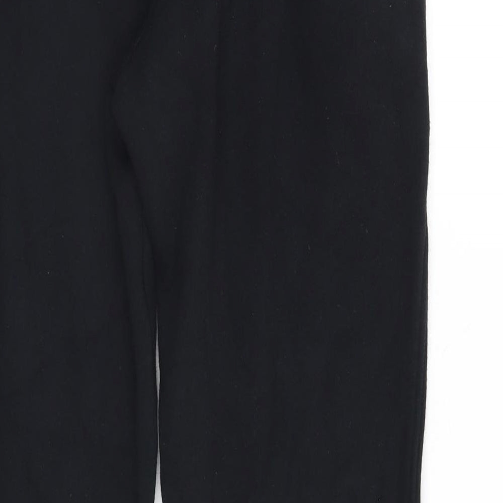 Preworn Boys Black   Sweatpants Trousers Size 10 Years