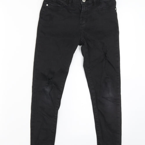 Denim & Co. Girls Black  Denim Skinny Jeans Size 8-9 Years