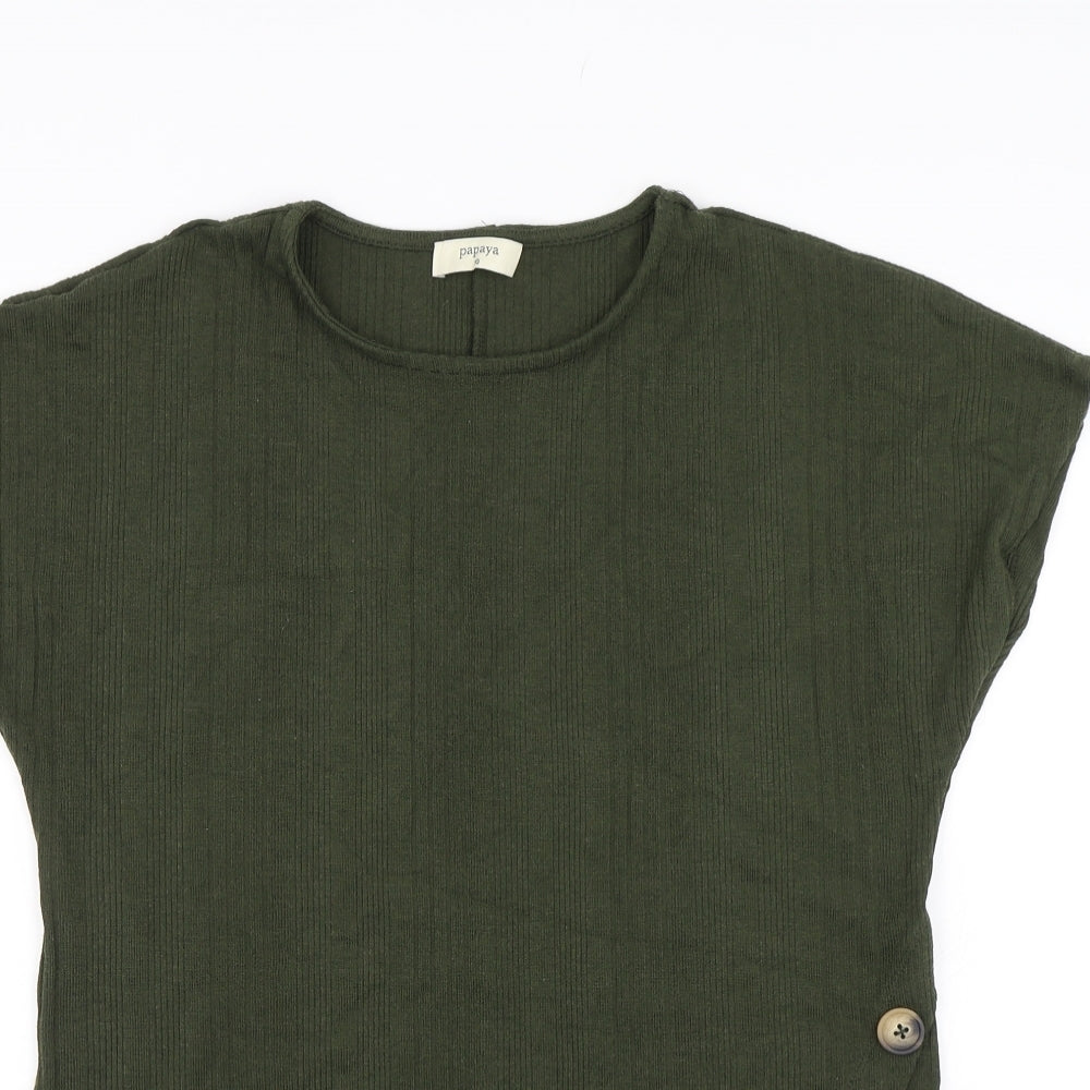 Papaya Womens Green   Basic Blouse Size 10