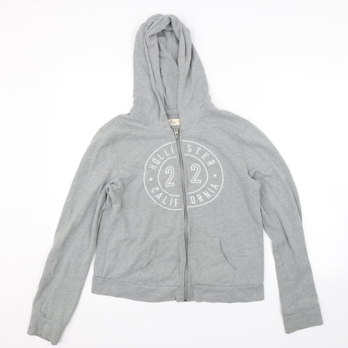 Holliser Womens Grey   Full Zip Hoodie Size M