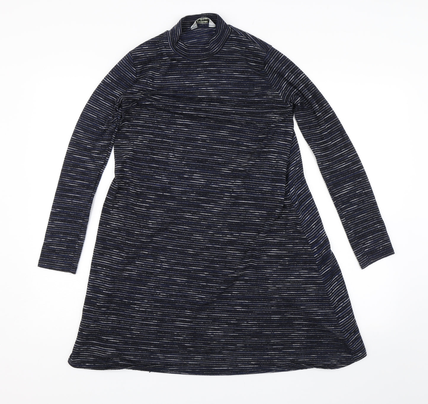 Miss Selfridge Womens Blue Striped  Jumper Dress  Size 8