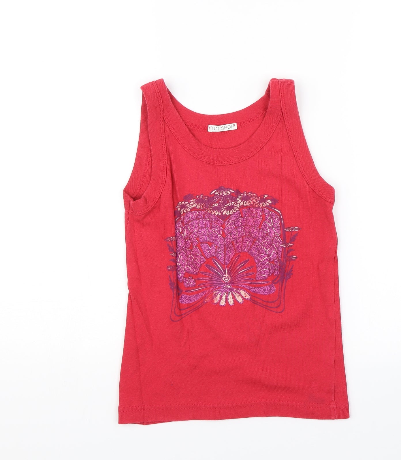 Topshop Womens Pink   Basic Tank Size 10
