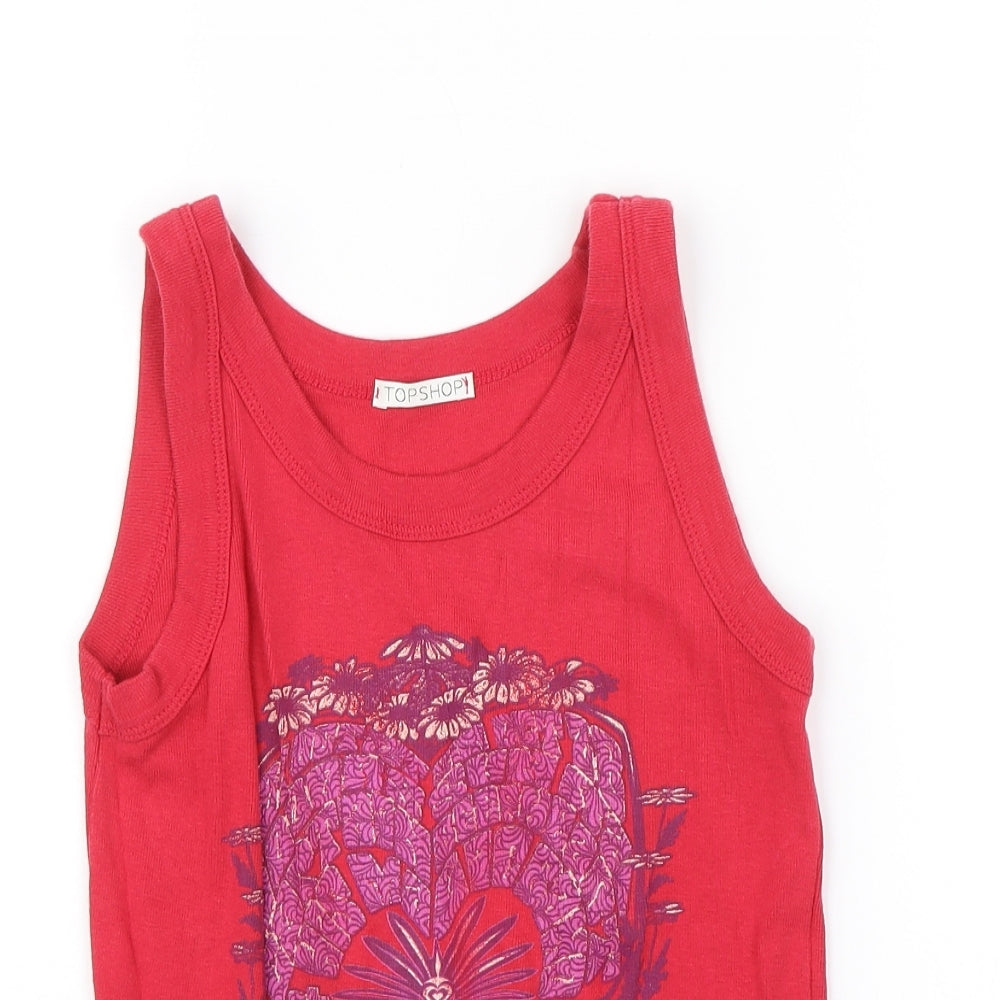 Topshop Womens Pink   Basic Tank Size 10