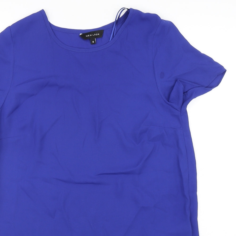 New Look Womens Blue   Basic Blouse Size 8