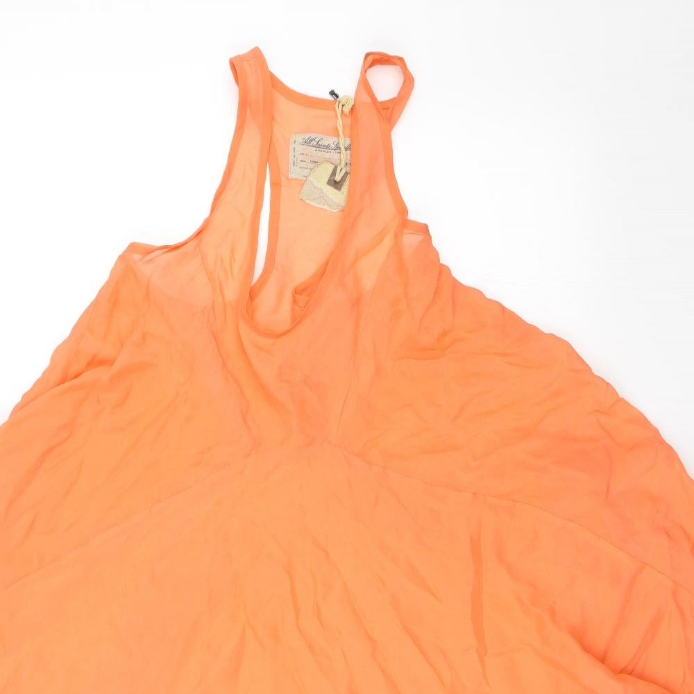 All Saints Womens Orange   Basic Blouse Size 8