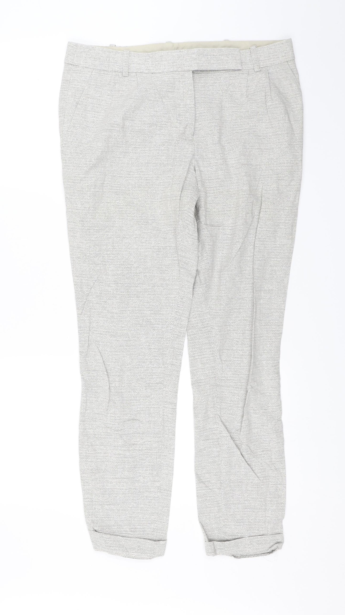 NEXT Womens White   Capri Trousers Size 10 L26 in