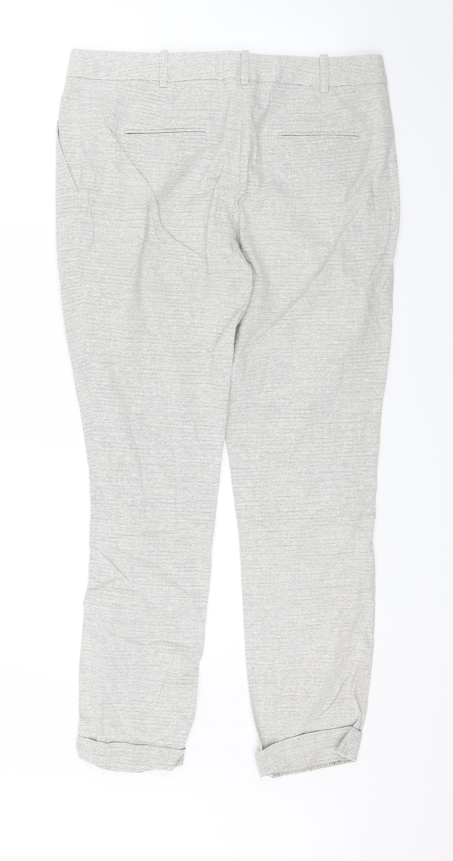 NEXT Womens White   Capri Trousers Size 10 L26 in