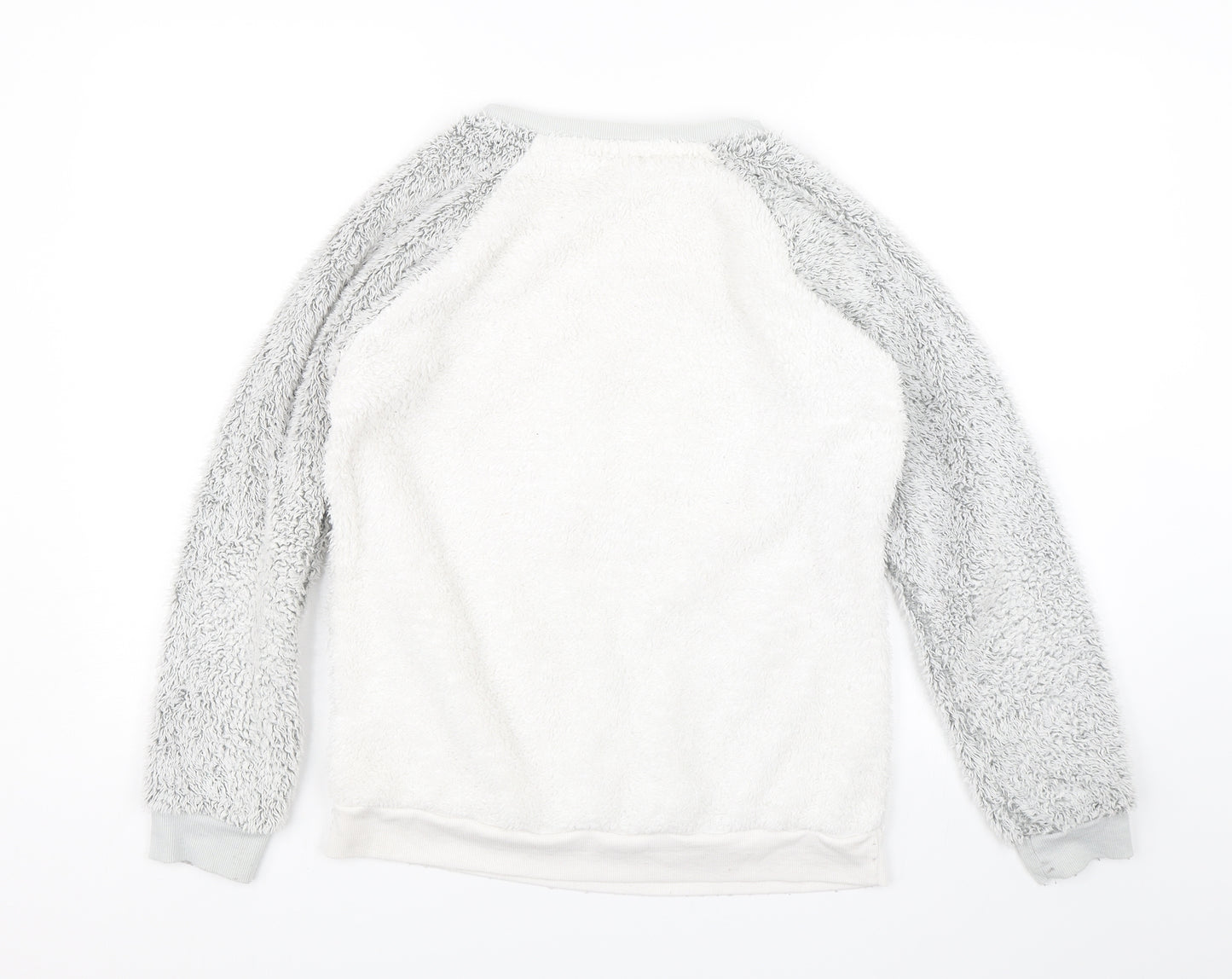 TU Womens White   Pullover Jumper Size 8  - Bear