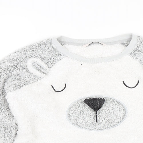 TU Womens White   Pullover Jumper Size 8  - Bear