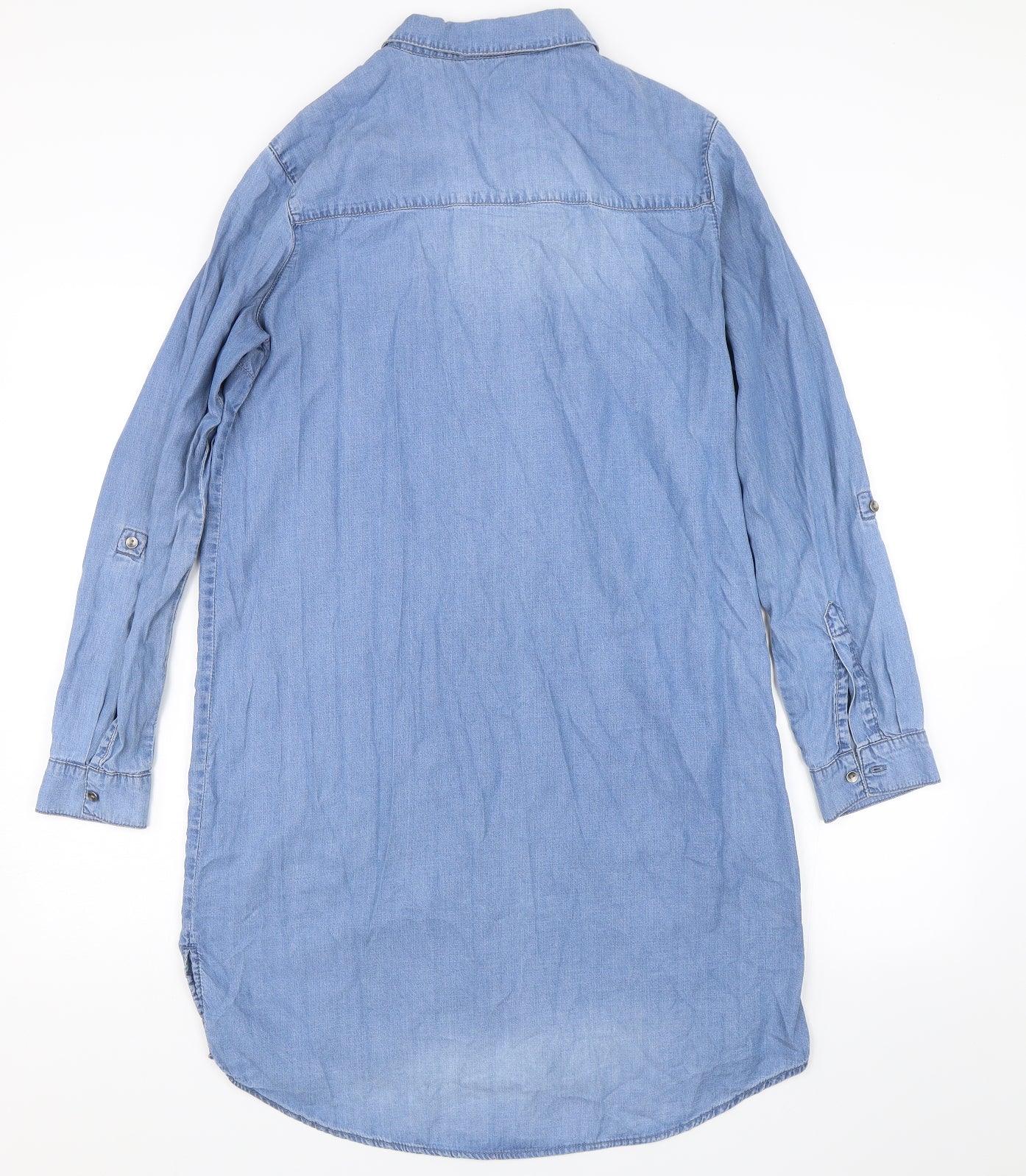 F&F Womens Blue   Shirt Dress  Size 10