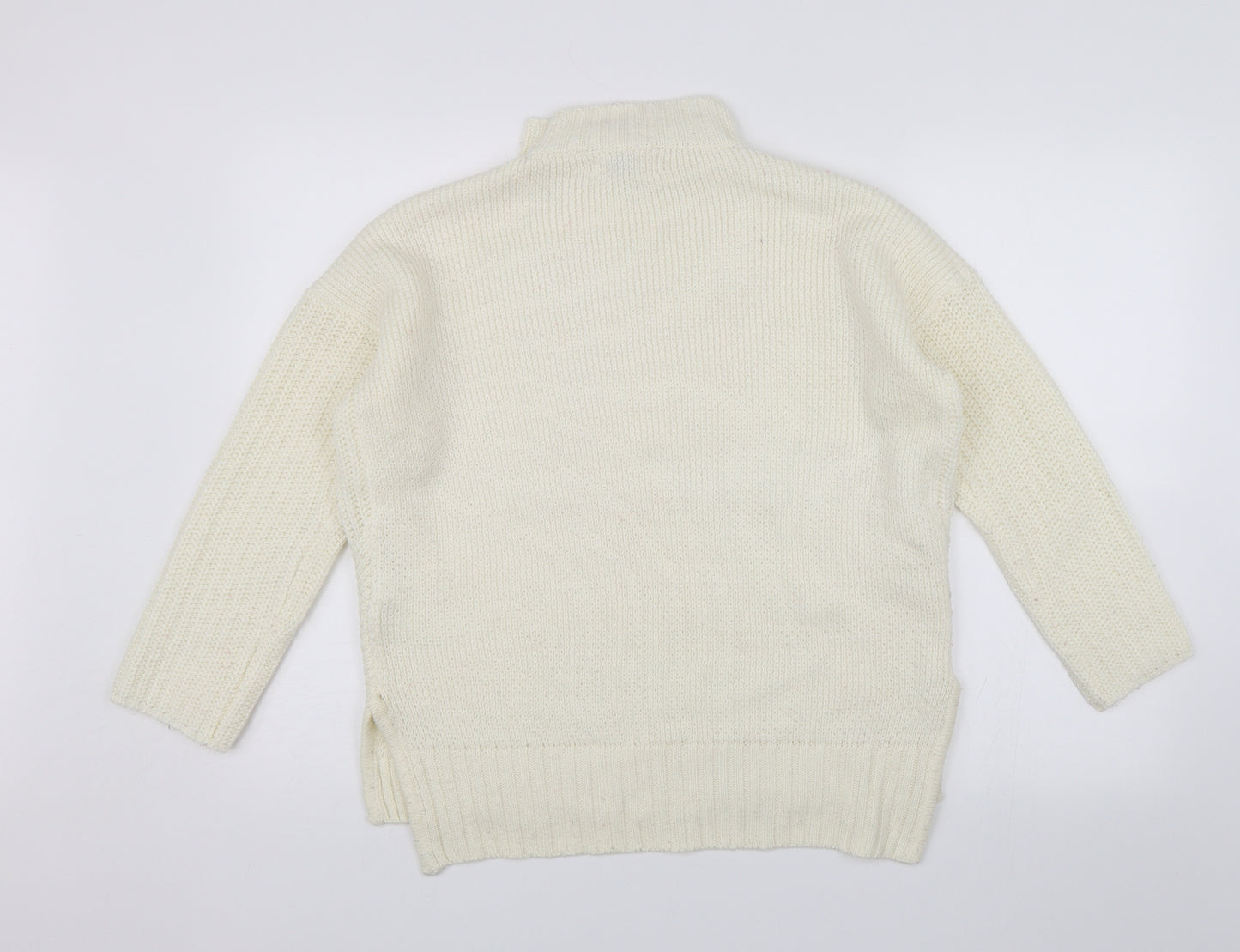 House Womens White   Pullover Jumper Size XS