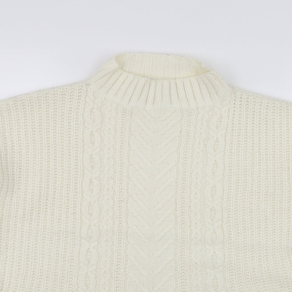 House Womens White   Pullover Jumper Size XS