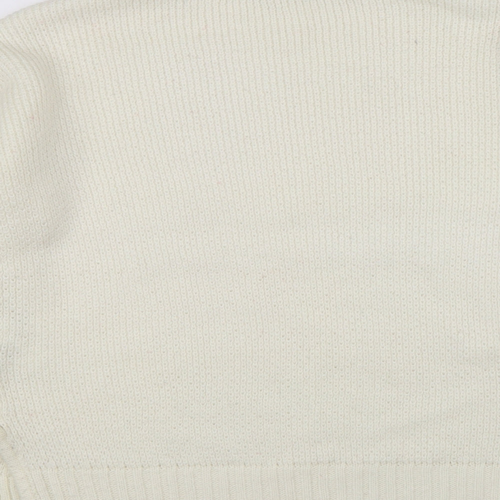 House Womens White   Pullover Jumper Size XS