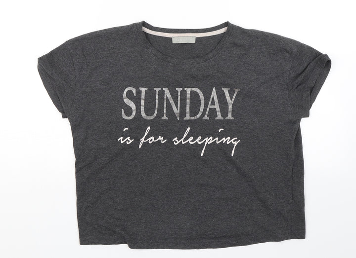 New Look Womens Grey Solid Top Pyjama Pants Size S - Sunday is for sleeping