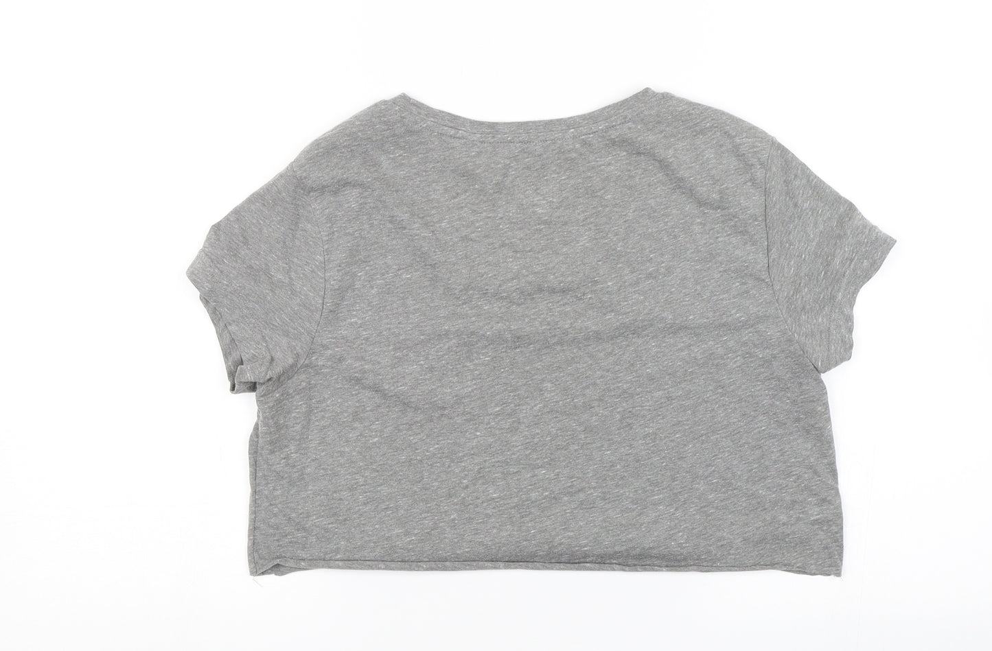 Jack Wills Womens Grey   Cropped T-Shirt Size 10  - Cut to length