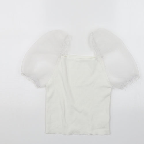 Flamant Rose Womens White   Basic Blouse Size S