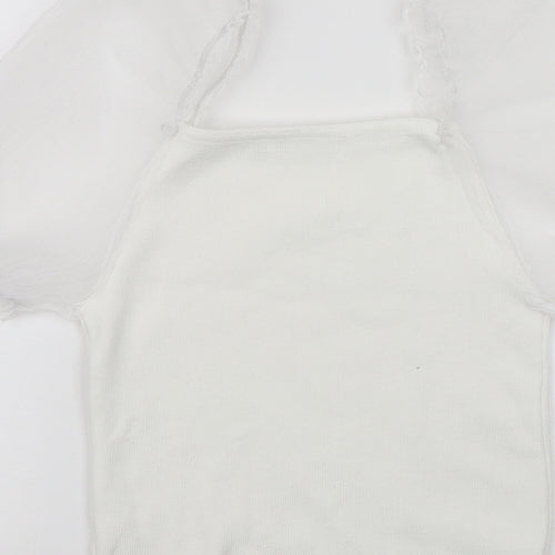 Flamant Rose Womens White   Basic Blouse Size S