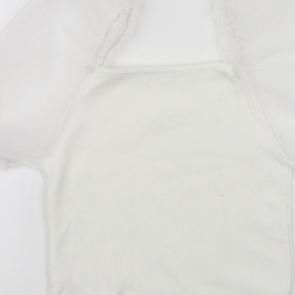 Flamant Rose Womens White   Basic Blouse Size S