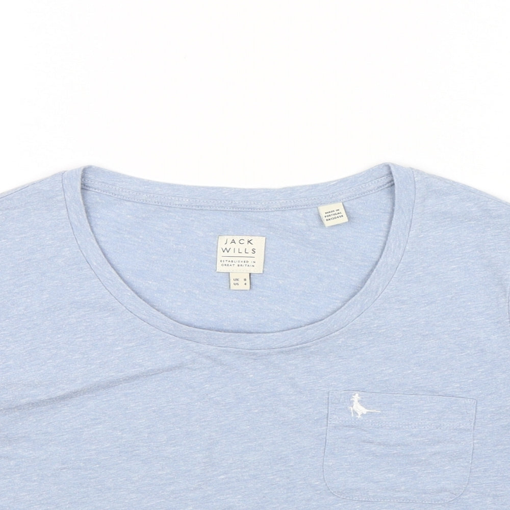 Jack Wills Womens Blue   Cropped T-Shirt Size 8  - Cut to length