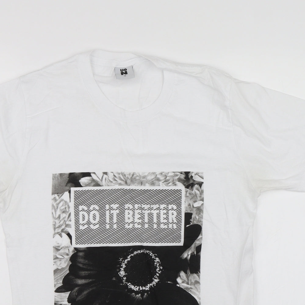 UON Womens White   Basic T-Shirt Size S  - Do it better