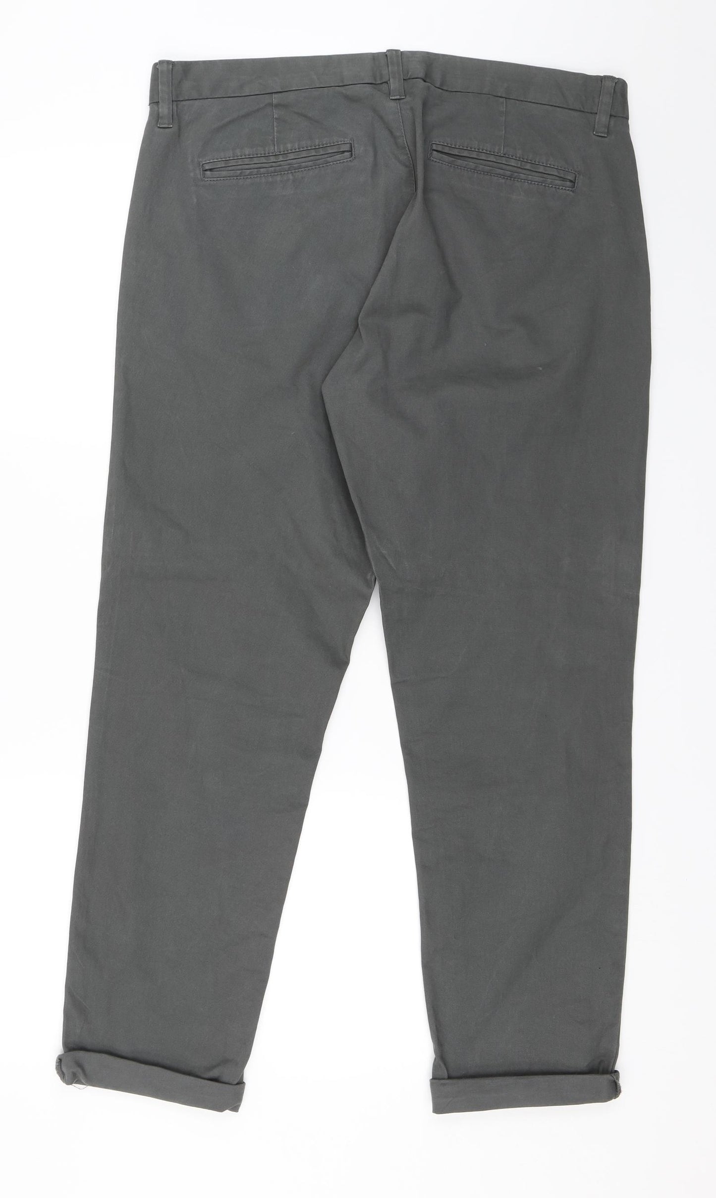 NEXT Mens Grey   Chino Trousers Size 34 in L26 in