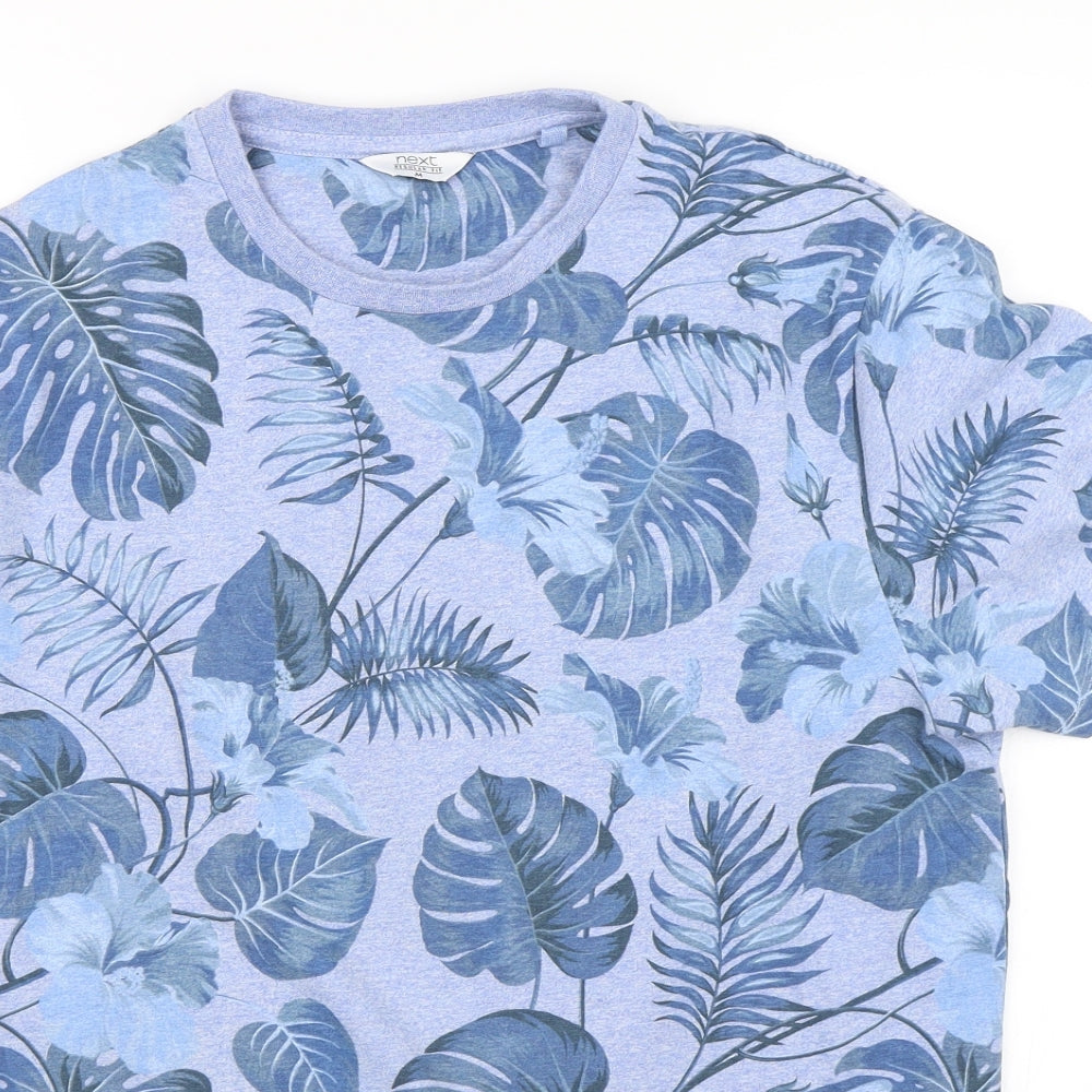 NEXT Mens Blue Floral   T-Shirt Size M