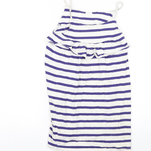 NEXT Girls Blue Striped  Shift  Size 7 Years